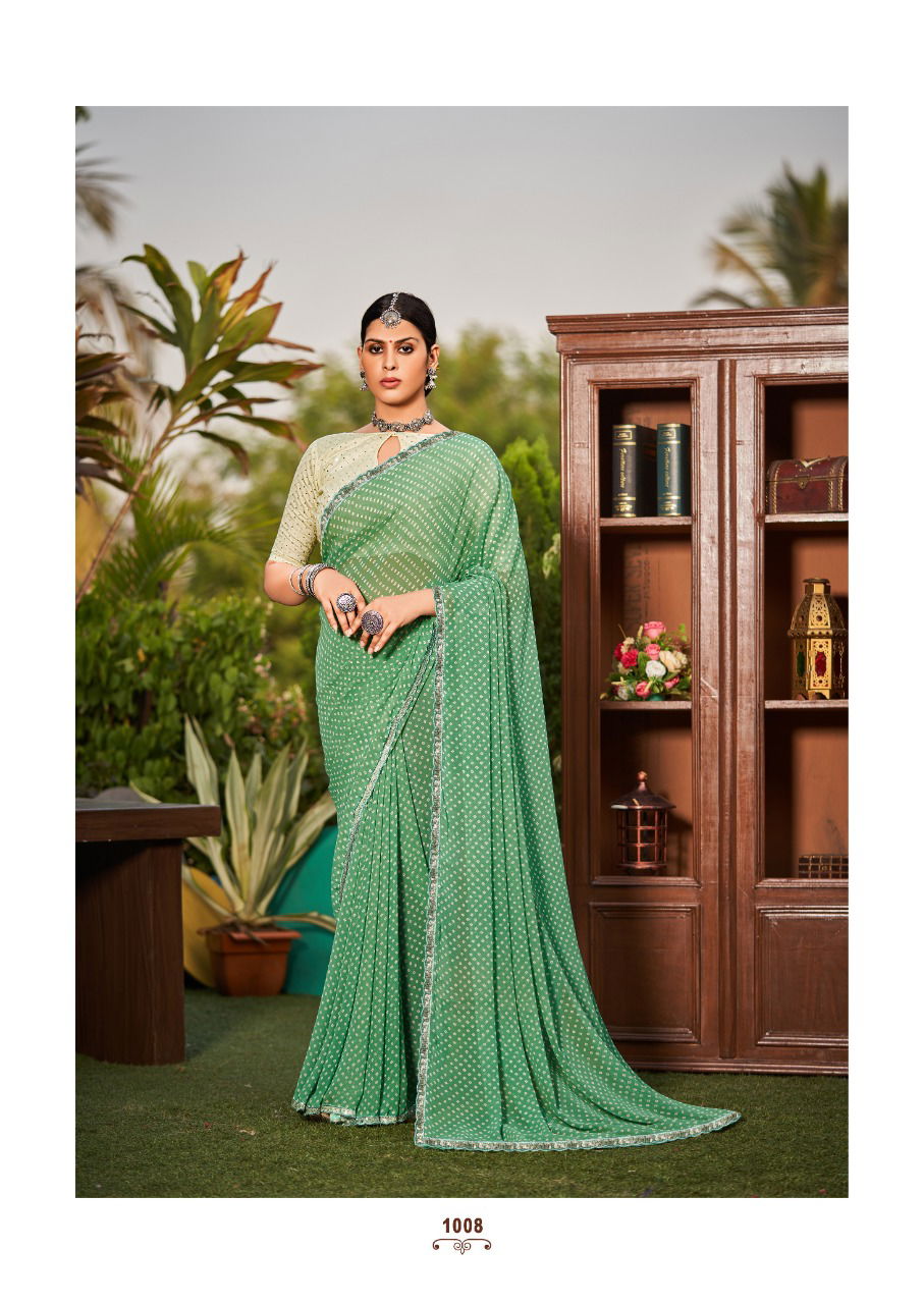 Stavan Smruti Stylish Fancy Designer Party Wear Georgette Saree Collection